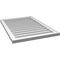 Ekena Millwork Vertical Surface Mount PVC Gable Vnt: Non-Functional, w/2"W x 1-1/2"H, Brickmould Frame, 24"W x 34"H GVPVE24X3402SN - alternate 5